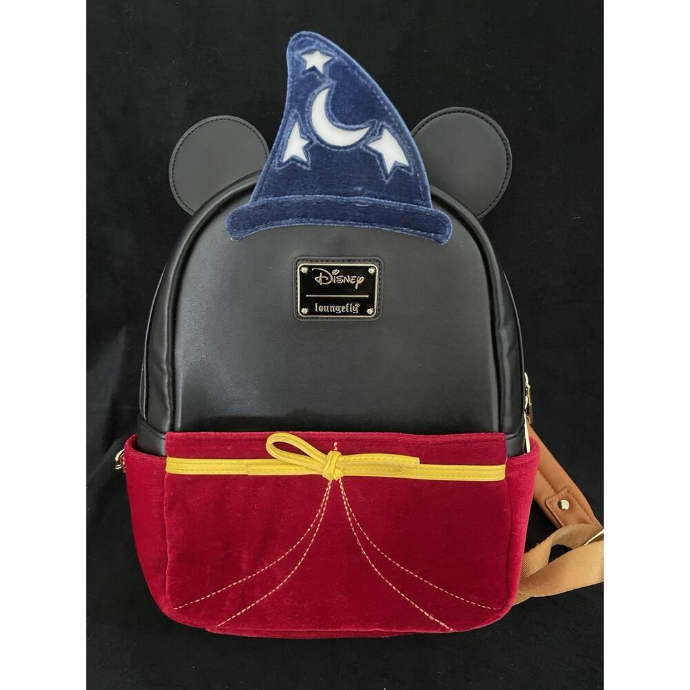 Loungefly Fantasia Sorcerer Mickey Mouse Mini Backpack Light-up Pre Owned